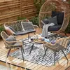Sofá de Ratán para Exteriores Sillón Cama Jaula para Pájaros Silla de Ratán Patio Balcón Silla Nido de Pájaro Famoso de Internet Mesa y Sillas para Exteriores Piscina