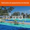 Fábrica de baloiço em anel para várias pessoas Happy Island, Rede Vermelha, Área Cênica de Parque, Comunidade, baloiço de lua luminoso LED ao ar livre
