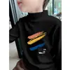Ropa interior térmica de felpa cepillada para niños, cuello semi-alto, cálida para niños, top para bebé Otoño/Invierno, versátil para Otoño, ropa interior casual