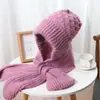 Conjunto de Chapéu de Neve e Cachecol Estilo B, Chapéu Espesso para Outono e Inverno, Chapéu de Lã Tricotado para Mulheres, Chapéu Quente, Chapéu de Lã com Forro de Fleece à Prova de Frio