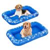 Bote Flutuante Inflável para Cachorro de PVC de Fábrica Bote Flutuante Inflável para Animal de Estimação Bote Flutuante para Cachorro Cama Flutuante Azul Dobrável Suprimentos para Animais de Estimação