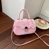 Bolso Cruzado Casual de Color Sólido Retro para Mujer 2026 Otoño Gran Capacidad Simple Nuevo Elegante Textura Hombro Único Bolso Cuadrado Pequeño