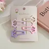 Grampo de Cabelo Infantil Estrela Colorida para Meninas, Presilha Bb Estrela de Cinco Pontas Estilo Dopamina para Lado do Cabelo, Acessório de Cabelo para Nuca