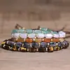 Pulsera de piedra natural ojo de tigre y amatista de venta caliente transfronteriza para mujer, joyería de lujo ligero de moda, pulsera unisex hecha a mano al por mayor