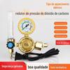Redutor de Pressão de Dióxido de Carbono, Manômetro de Gás, Válvula de Pressão de CO2, Acessórios para Máquina de Solda Mig, Manômetro Ajustável