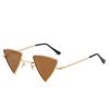 Gafas de sol triangulares punk personalizadas para hombre y mujer, estilo europeo y americano, gafas de moda divertidas de metal 1058
