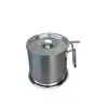 Freidora Pequeña Doméstica de Acero Inoxidable Freidora con Colador Cocina de Inducción Estufa de Gas Universal Ahorro de Combustible Olla Profunda Taza de Filtro de Aceite