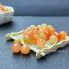 Jade Dourado de Seda de Xinjiang Natural Contas Redondas Multi-Tesouro Três Cores Jade Amarelo Antigo Contas Soltas Pulseira DIY Colar Contas de Buda Produtos Semi-Acabados