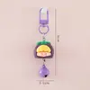 Llavero de Muñeca de Fruta Tridimensional Lindo Colgante de Niña Azuo Colgante de Mochila Escolar de Dibujos Animados para Estudiante Llavero para Mejor Amiga