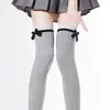 Calcetines Tobilleros de Encaje con Lazo Calcetines Blancos Dulces JK Hasta la Rodilla Calcetines de Algodón Apilados Calcetines de Encaje Estilo Japonés Lolita de Media Pantorrilla