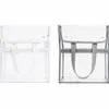 Bolsa Transparente Específica para Examen, Bolso Tote Impermeable de Doble Capa, Bolsa para Documentos sin Metal, Bolsa para Guardar Exámenes de Clasificación por Materia