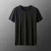 Roupa Masculina de Malha Leve Ultra Fina de Secagem Rápida [P-8GG] Camiseta de Ar Condicionado de Seda Gelada de Manga Curta Tamanho Grande