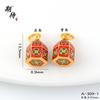 Colgante de Yurta Mongol Chapado en Oro de Larga Duración Accesorio DIY Pulsera de Cobre Chapada en Oro para Pareja Collar Estilo Étnico
