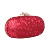 Bolsa de Noite de Couro Cubo d'Água PU Feminina Clutch Bolsa Comércio Exterior Simples Couro Oval Caixa Rígida Corrente Bolsa Feminina