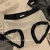 Estilo Deportivo Color Contrastante Ropa Interior Femenina Sin Costuras Nueva 2025 Algodón Puro Entrepierna Antibacteriana Cintura Media Ajustada Transpirable
