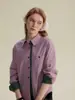 Diseño de Color Contrastante Rosa Rina Bery, Top Interior Suave, Camisa Simple de Rayas Francesas para Mujeres Pequeñas