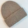 Gorro de Lana Tejido de Pelo de Conejo A Prueba de Frío Cálido para Mujer Otoño e Invierno Red Social Cara Pequeña Gorro Pequeño A Prueba de Viento Cálido Coreano de Color Sólido
