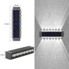 Luz solar para jardim externo, luz de arruela de parede externa à prova d'água, holofote de paisagismo para parede externa de villa, luz de parede decorativa de ambiente