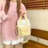 Bolsa de muñeca de algodón de 20 cm, versátil y linda, nueva bolsa transparente de un solo hombro cruzada para mujer, bolsa ita básica simple