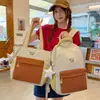 Etiqueta de Tela Estampada Qinghong Mochila Escolar para Estudiantes Mujeres, Estudiantes de Secundaria, Elegante Ligera para Viajes Diarios, Mochila para Tutorías