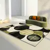 Tapete de sala estilo creme transfronteiriço, tapete moderno de luxo leve para sofá e mesa de centro, tapete de cabeceira de quarto, resistente à sujeira e fácil de manter