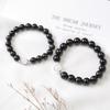 Pulsera Badu Plata 925 Obsidiana Azul Luz de Luna para Mujer y Hombre Regalo Conmemorativo para Pareja Pulsera Simple Personalizada Joyería