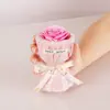 Rosa de Navidad mini flor seca ramo pequeño Día del Maestro enviar a novia cita bolsillo vida eterna flor de jabón venta al por mayor