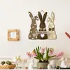 Decoración de Hogar Creativa Transfronteriza Nueva Decoración de Letrero de Madera con Lunares Lindos de Pascua 2D