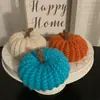 Amazon Comercio Exterior Transfronterizo Nuevos Adornos Decorativos de Calabaza Tejidos a Mano Diseño de Fiesta de Halloween Accesorios de Calabaza
