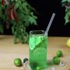 Canudo de vidro Borosilicato Conjunto de canudo de vidro resistente ao calor Conjunto de canudo curvo Canudo de suco transparente adulto