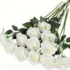Rosa Individual Real Decoración de Mesa para Sala de Estar Flor Artificial Flor Falsa Flor de Seda Adornos de Plástico Arreglo Floral Decoración con Flores Secas