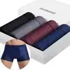 Venda Direta da Fábrica Cuecas Boxer de Malha Ice Silk com Pernas Retas Cintura Média Listradas Roupa Íntima Masculina Macia Respirável Secagem Rápida Sucesso de Vendas no TikTok