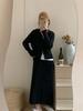Traje deportivo informal para mujer, otoño e invierno, nueva moda, estilo Chanel, con capucha, cremallera, cárdigan de punto, falda, conjunto de dos piezas