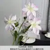 Flores Artificiales con 3 Cabezas de Clemátide para Decoración de Bodas, Decoración del Hogar, Accesorios para Fotografía de Clemátides, Flores Falsas con Suministro Transfronterizo