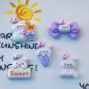 Acessórios de resina Bright Face Purple Rabbit Series Gravata borboleta Sweet Barrel Hairpin Hair String Capa de telefone Acessórios de resina DIY