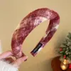 Faixa de Cabelo Vintage Série Vermelha Outono e Inverno para Mulheres, Faixa de Cabeça de Alta Coroa Resistente à Pressão, Nova Faixa de Cabelo Antiderrapante para Lavar o Rosto 2025