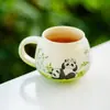 Taza de Té Floral Oso Querido - Taza de Té Personalizada Especial, Juego de Té de Cerámica Kung Fu, Taza de Degustación, Taza para Beber