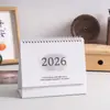 Calendário de Mesa 2026 Colorido em Gradiente Estilo Fresco Calendário de Check-In Ornamento de Mesa Caderno Versão em Inglês