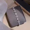 ¡Pulsera apilada de diamantes de colores! Pulsera de calabaza con circonita chapada en oro real, joyería de diseño niche estilo ins coreano para mujer