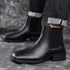 Botines Chelsea talla grande, nueva colección de otoño 2026, estilo británico, con estampado de cocodrilo, slip-on, casual, modernos, versátiles, botines de cuero para el tobillo