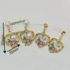 Colar Pingente Fecho Universal DIY Jardim de Monet Vintage Luxo Leve Brincos de Pérola Colar Acessórios de Joias