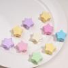 Contas Acrílicas Creme com Furo Grande Estrela de Cinco Pontas Flor de Ameixa Coração Contas Feitas à Mão DIY Caseiro Corrente para Celular Chaveiro Joias