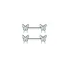 Amazon caliente nuevo mariposa de amor 6 pares anillo de pezón traje de perforación combinación joyería de clavo de pezón de acero inoxidable europeo y americano