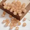 Tono Rosa Hada Vidrio Checo Estilo Retro Cuentas Geométricas Cuentas Sueltas Pulsera DIY Hecha a Mano Accesorios de Joyería