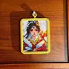 Thangka Hecho a Mano Serie Mineral de Piedra Preciosa Rugosa Nueve Fuego Púrpura Núcleo de Tarjeta 4*5 No Pintado a Mano