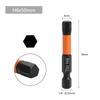 Hexagon 5A preto parafusadeira de impacto fino aço S2 bico elétrico cabeça transversal estendida furadeira magnética forte