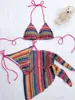 2025 Comercio Exterior Amazon Europeo y Americano Sexy Traje de Baño Sexy de Tres Puntos para Mujer Bikini de Playa Dividido Traje de Baño Transfronterizo