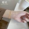 Xi Gu H0133 Plata S925 Diamante Rai Estrella de Cuatro Hombres Pulsera de Fritillaria para Mujer Lujo Ligero Gama Alta Corea del Sur Diseño de Nicho Sentido
