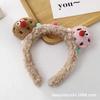 Otoño e Invierno Nuevo Diadema de Felpa de Oso Fresa para Lavar la Cara, Diadema de Presión para el Cabello, Linda Diadema, Accesorios para el Cabello de Oso Peludo para Mujer