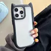 A Nova Capa de Celular com Orelhas de Gato é Adequada para iPhone 18 Promax Capa com Ranhura Cola DIY 17 Capa de Celular 16